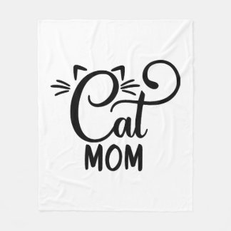 猫母 フリースブランケット