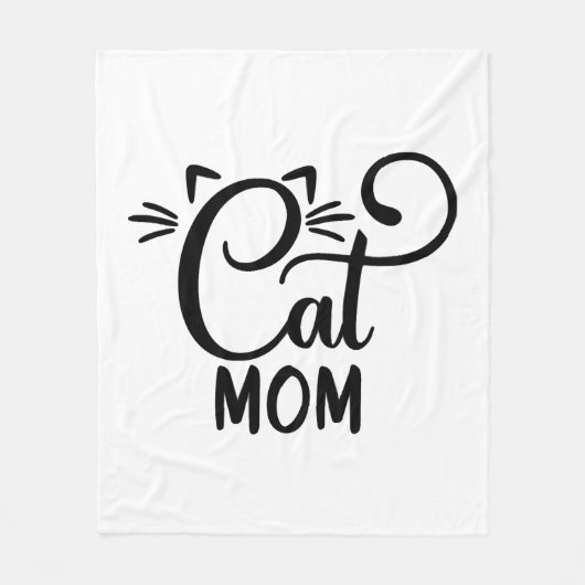 猫母 フリースブランケット (正面)