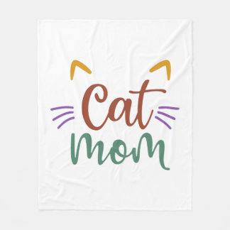 猫母 フリースブランケット