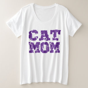 猫母 プラスサイズTシャツ