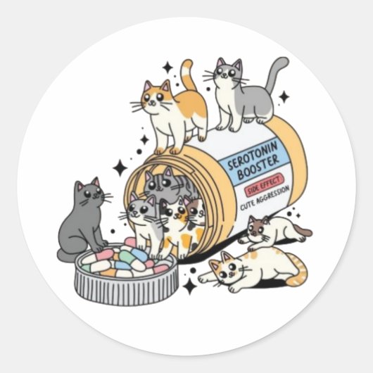 猫母 ラウンドシール (正面)