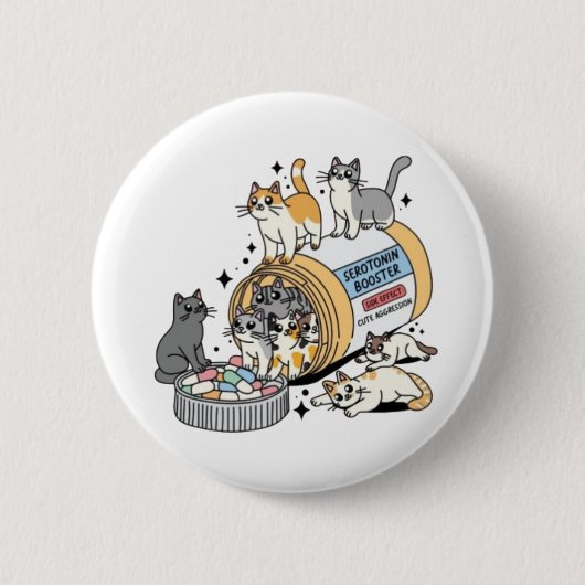 猫母 缶バッジ (正面)