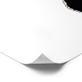 猫毛おもしろい引用文可愛い黒猫シルエット ポスター (角)