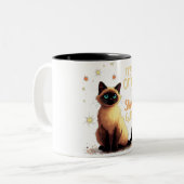 猫毛じゃなくてシャムグリッター ツートーンマグカップ (正面左)