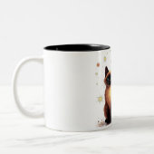 猫毛じゃなくてシャムグリッター ツートーンマグカップ (左)