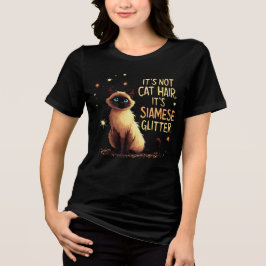 猫毛じゃなくてシャムグリッター トライブレンドTシャツ