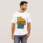 猫毛嫌い気に-おもしろい猫好き Tシャツ (正面フル)