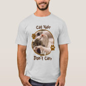 猫毛気にパーソナライズされた Tシャツ (正面)