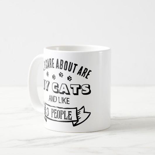 猫気にの写真おもしろいだけ コーヒーマグカップ (正面左)