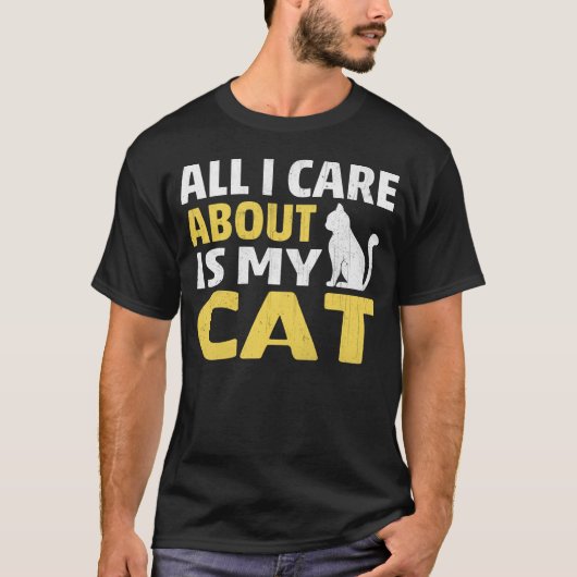 猫気にの猫好きギフト Tシャツ (正面)
