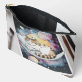 猫水彩アクセサリーパウチトラベルバッグ アクセサリーポーチ (見開き)