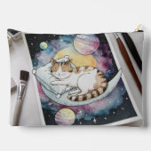 猫水彩アクセサリーパウチトラベルバッグ アクセサリーポーチ (裏面)