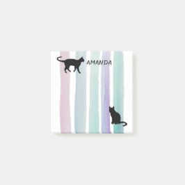 猫水彩デザインカスタムpost it note ポストイット