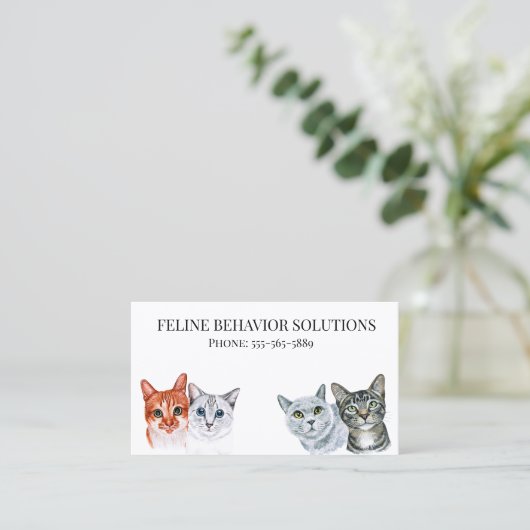 猫水彩事業 名刺 (スタンド正面)