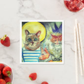 猫水彩画 スタンダードカクテルナプキン (インサイチュ)