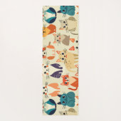 猫水色のパタカスタムーン ヨガマット (裏面)