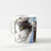 猫水色 コーヒーマグカップ (正面左)