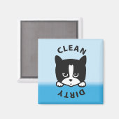 猫汚れクリーン食洗機磁石 マグネット (正面/裏面)
