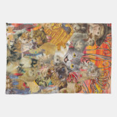 猫沢山の台所タオル キッチンタオル (横)