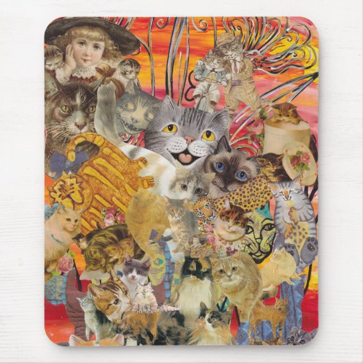 猫沢山のmousepad マウスパッド (正面)