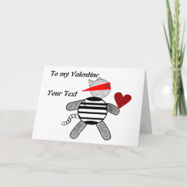 猫泥棒のバレンタインカード（カスタマイズ） カード