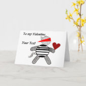 猫泥棒のバレンタインカード（カスタマイズ） カード (黄色い花)