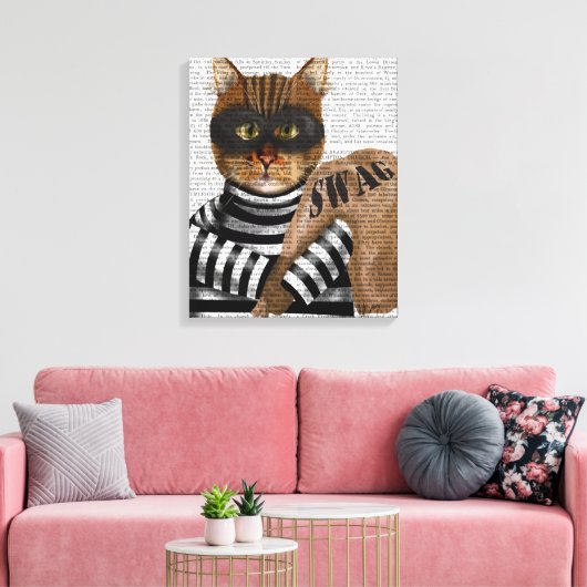 猫泥棒 キャンバスプリント (インサイチュ (リビング))