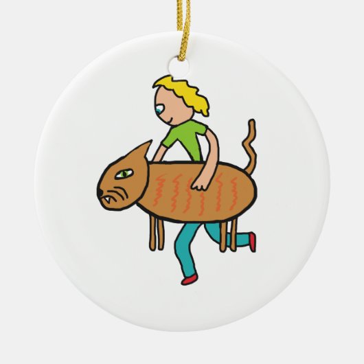 猫泥棒 セラミックオーナメント (正面)