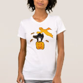 猫注意ハロウィンTシャツ - 猫バカママ！ Tシャツ (正面)