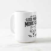 猫派なヴィンテージ風 猫デザイン コーヒーマグカップ (正面左)