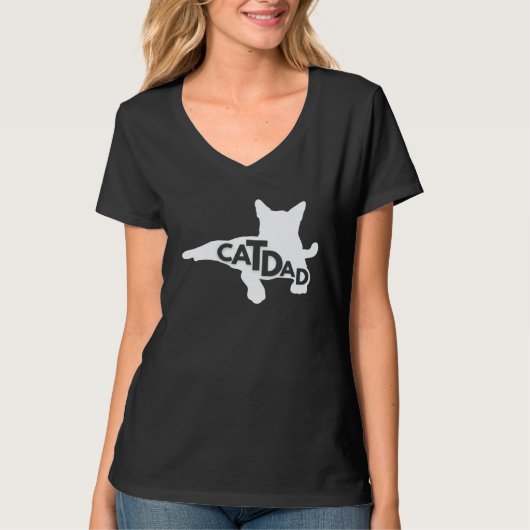 猫派パパのための快適&トレンディートップス Tシャツ (正面)