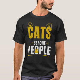 猫派宣言 面白い猫愛好家のためのタイポグラフィーデザイン Tシャツ