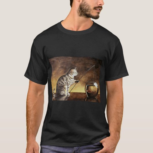 猫漁師 Tシャツ (正面)