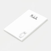 猫漫画かわいいウィンキング子猫シンプル ポストイット (アングル)