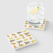 猫漫画のコースター ストーンコースター (横)