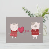 猫漫画カップル 招待状 (スタンド正面)