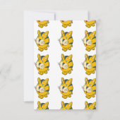 猫漫画クリップアート サンキューカード (裏面)