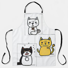 猫漫画 エプロン