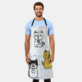 猫漫画 エプロン (着用した状態)
