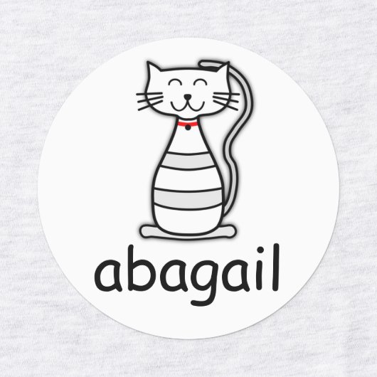 猫漫画 ラベル (デザイン1)