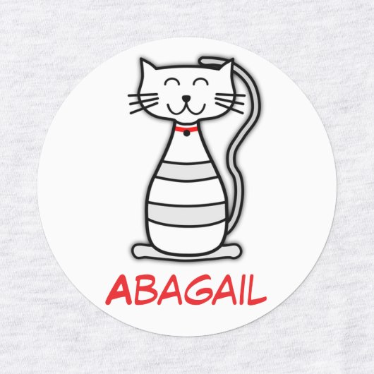 猫漫画 ラベル (デザイン2)