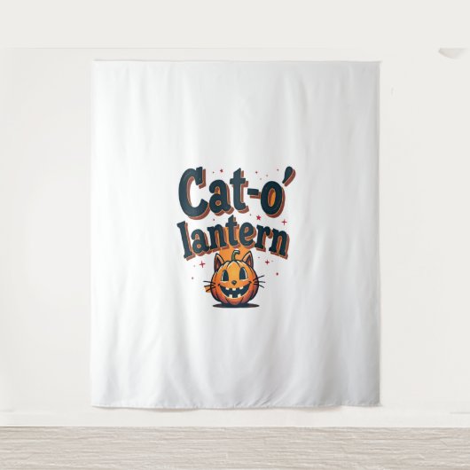 猫灯篭 タペストリー (正面)