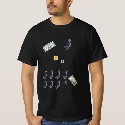 猫為替レート Tシャツ (正面)