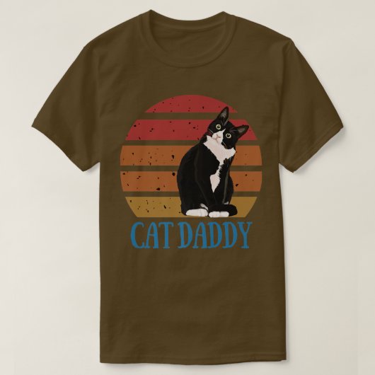 猫無しの生活だから考えパパの猫好き Tシャツ (デザイン正面)