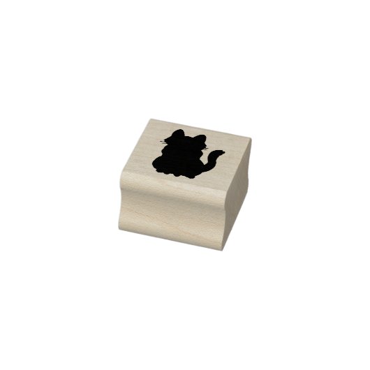 猫無地の子猫の動物のシルエット輪郭 ラバースタンプ (スタンプ)