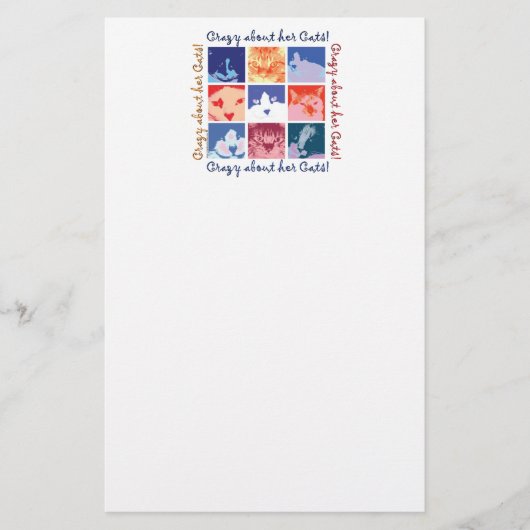 猫熱狂するのこと！ 便箋 (正面)