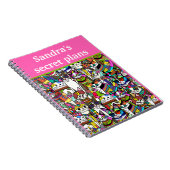 猫熱狂するのピエロカラフル ノートブック (右側)