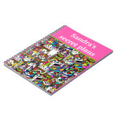 猫熱狂するのピエロカラフル ノートブック (左側)