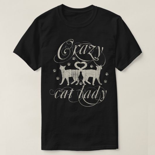猫熱狂するの女おもしろい性  Tシャツ (デザイン正面)
