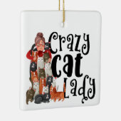 猫熱狂するの猫好き セラミックオーナメント (右)